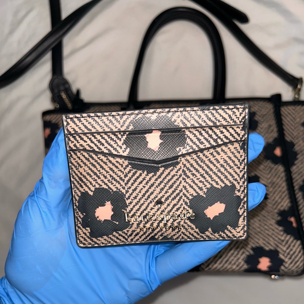 kate spade Black and Pink Floral Tote - Picture 5 of 10
